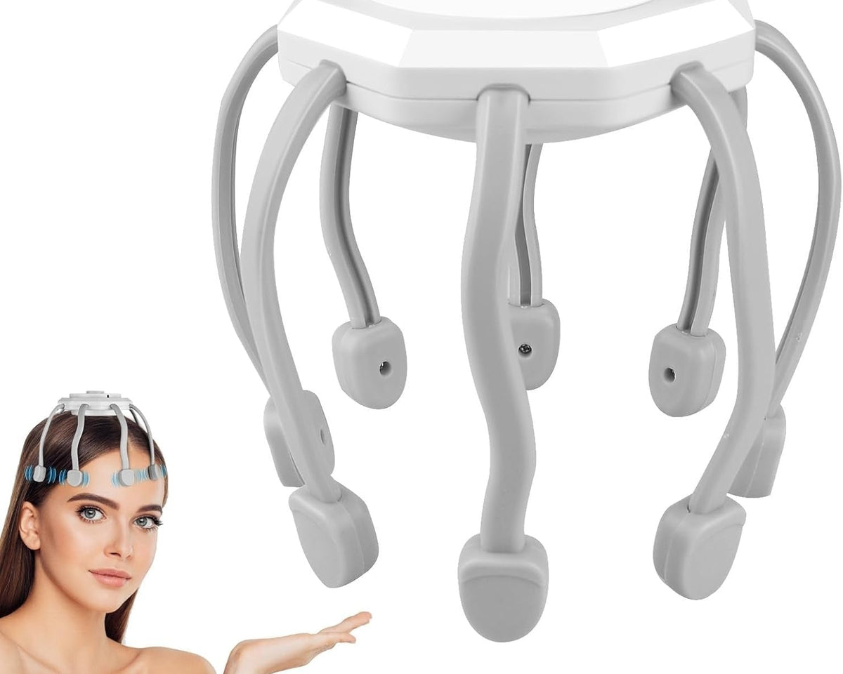 Hair Scalp Massager with 8 Vibrating Contacts