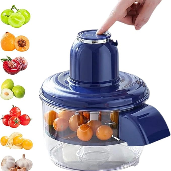 Electric Grape Peeling Machine Automatic Small Fruit Peeling Tool Garlic Peeler Efficient Kitchen Tool for Garlic Tomato Cherry Grape (Blue)