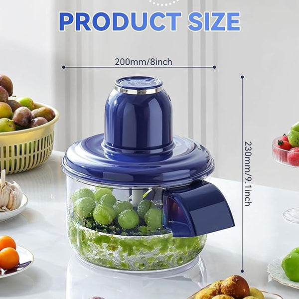 Electric Grape Peeling Machine Automatic Small Fruit Peeling Tool Garlic Peeler Efficient Kitchen Tool for Garlic Tomato Cherry Grape (Blue)