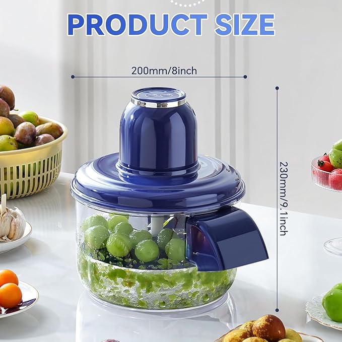 Electric Grape Peeling Machine Automatic Small Fruit Peeling Tool Garlic Peeler Efficient Kitchen Tool for Garlic Tomato Cherry Grape (Blue)
