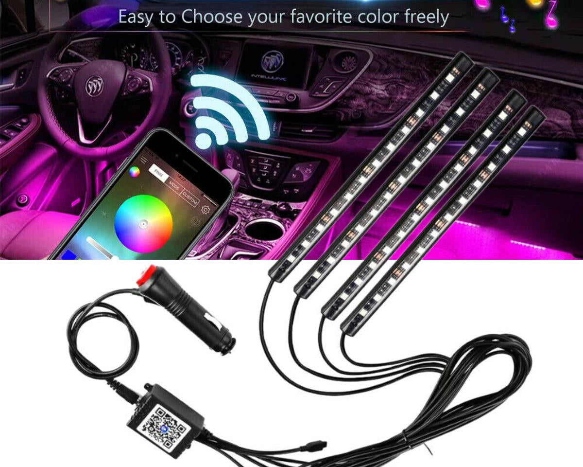 Car Interior Ambient Lighting Strip with Remote Control