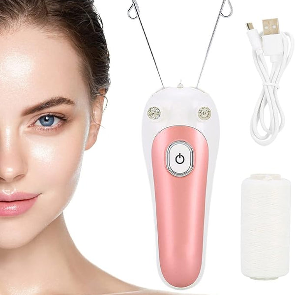Electric Facial Threading Hair Remover for Women – Portable Face Hair Removal Device for Upper Lip, Chin & Cheeks, Gentle & Precise Threading Technology, Smooth Skin Solution