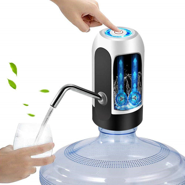 Electric Portable Water Dispenser Pump – USB Rechargeable Automatic Drinking Water Pump with LED Light,