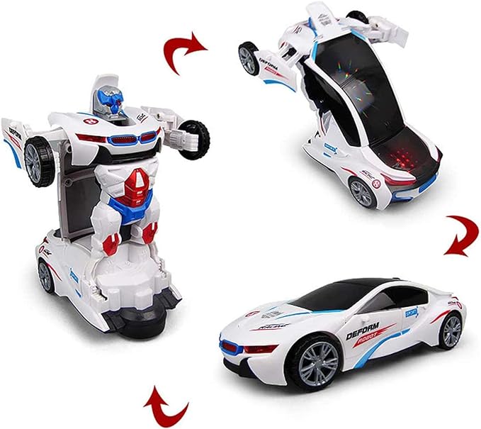2-in-1 Transforming Robot Car Toy for Kids – Automatic Deformation Car to Robot