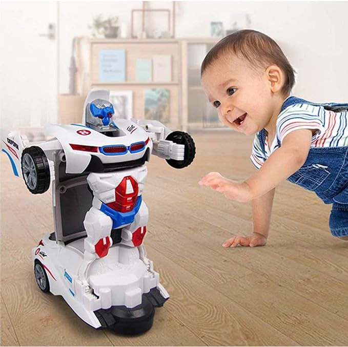 2-in-1 Transforming Robot Car Toy for Kids – Automatic Deformation Car to Robot