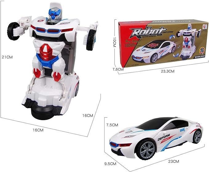 2-in-1 Transforming Robot Car Toy for Kids – Automatic Deformation Car to Robot